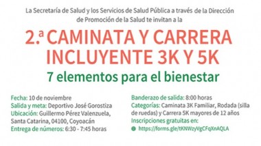 2da. Caminata y Carrera Incluyente "7 Elementos para el Bienestar 2019"