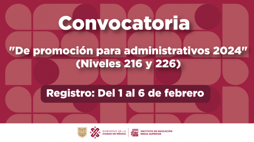 Convocatoria "De promoción para administrativos 2024" (Niveles 216 y 226)