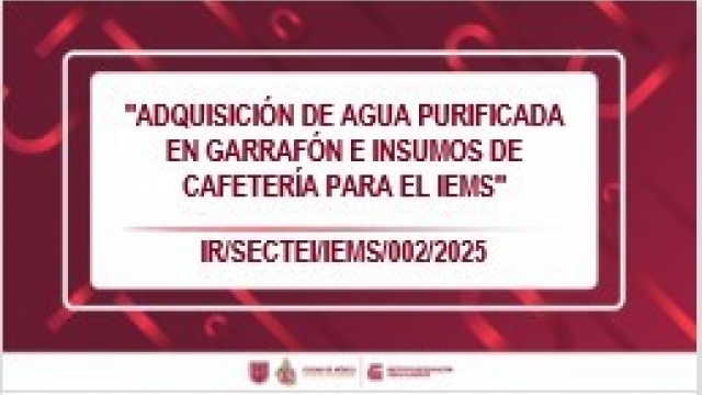 Adquisición de insumos para cafetería