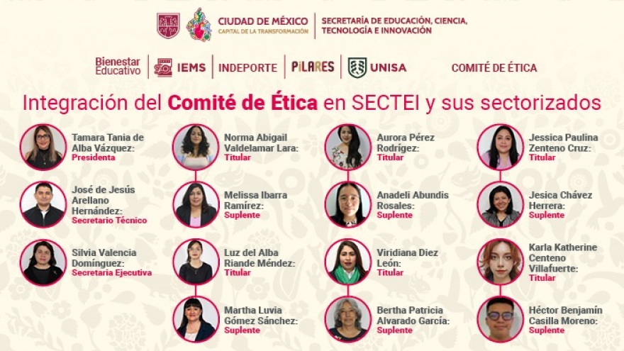 Integración del Comité de Ética en SECTEI y sus sectorizados.