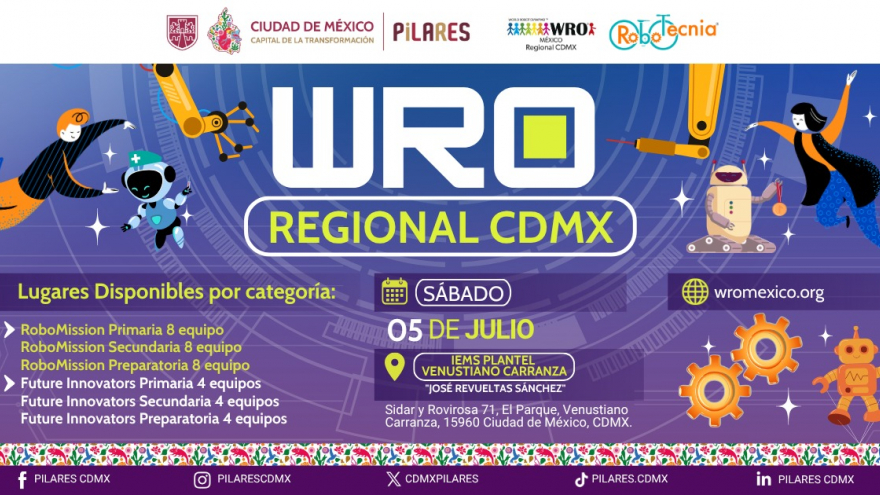 La WRO Regional CDMX llega al Plantel Venustiano Carranza I "José Revueltas Sánchez"