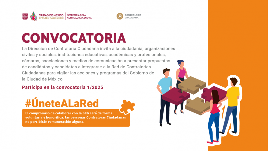 Convocatoria 1/2025: Red de Contralorías Ciudadanas
