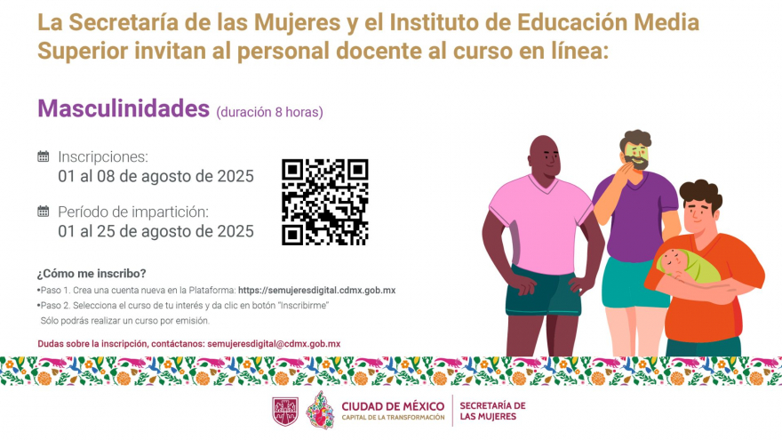 Inscríbete al curso en línea: Masculinidades