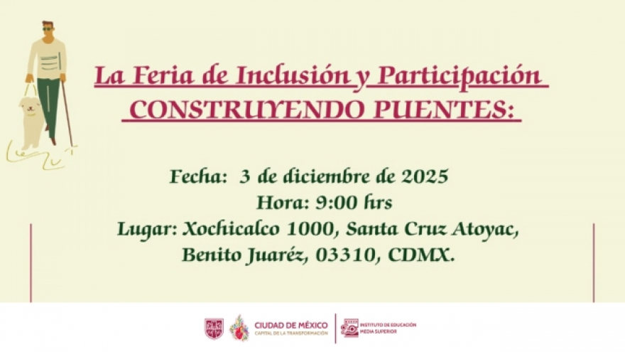 ¡Comunidad IEMS te invitamos a construir puentes de inclusión!
